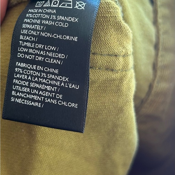 Urban Outfitters BDG Olive Green Cropped Corduroy Pants Workwear Utility 6/29 - Picture 2 of 9